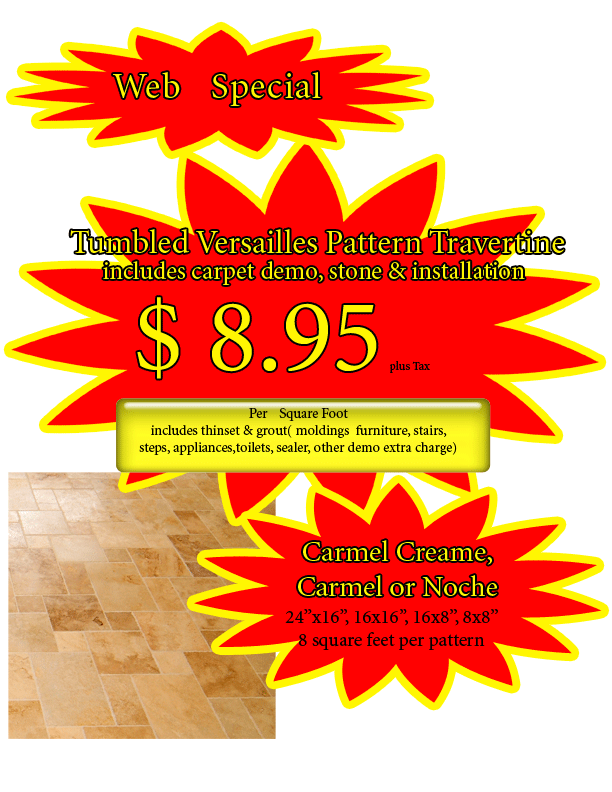 Stone sale   www.carlsflooringservice.com